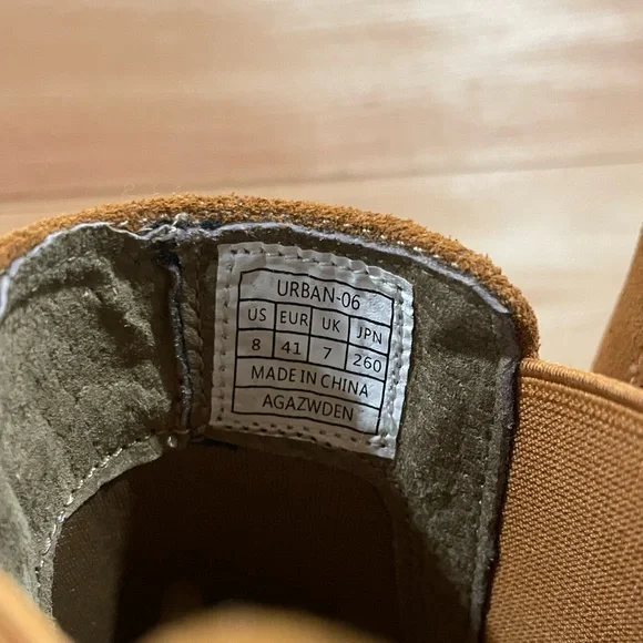 NWOT Bruno Marc Brown Suede Chelsea Boots Size 8 - Picture 6 of 7